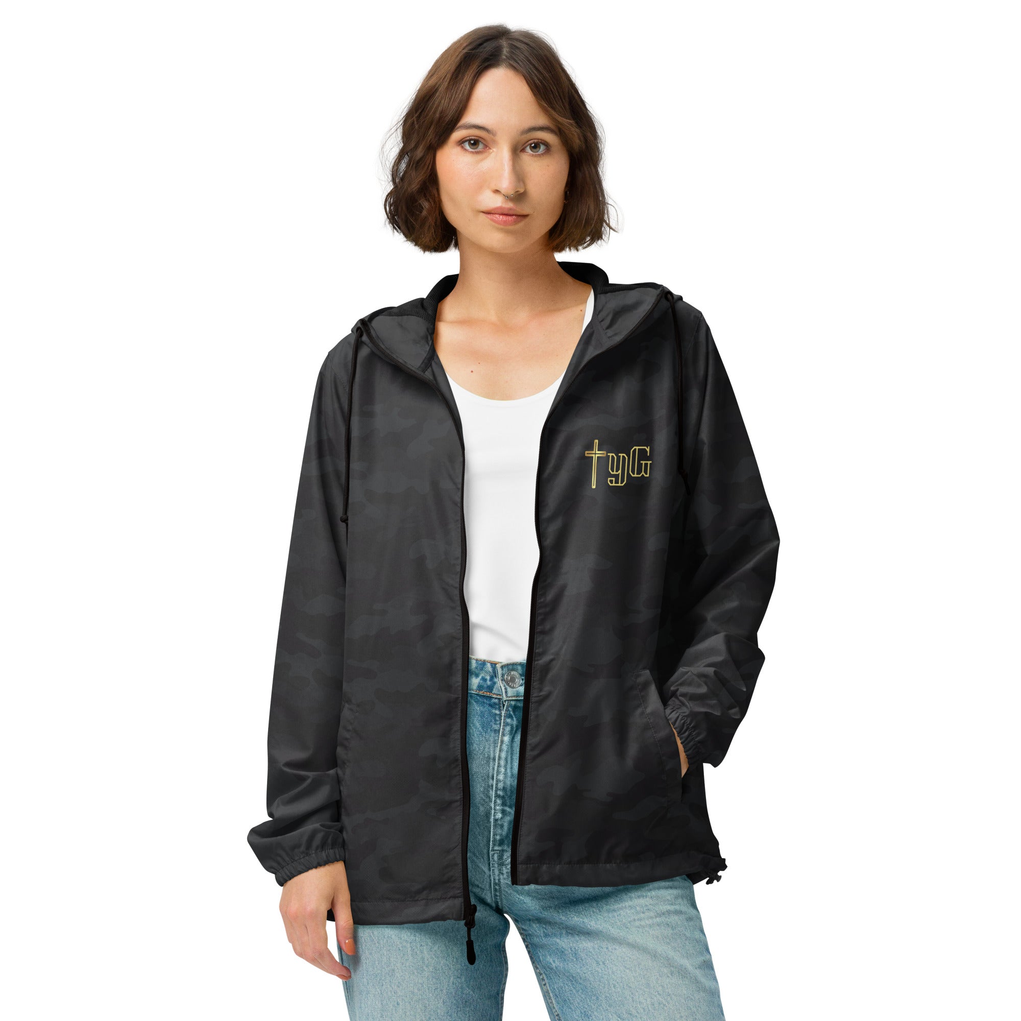 Women lightweight zip up windbreaker